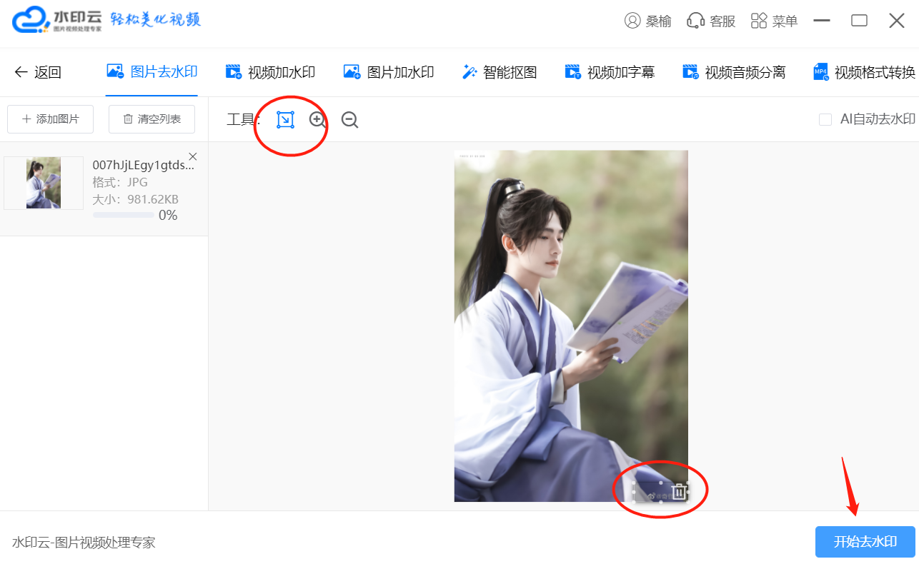 水印云一键去水印工具