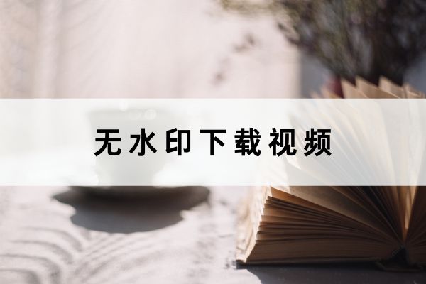 视频怎么无水印下载?这三个方法简单又快速